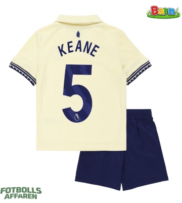 Everton Michael Keane #5 Bortaställ Barn 2025-26 Kortärmad (+ Korta byxor)